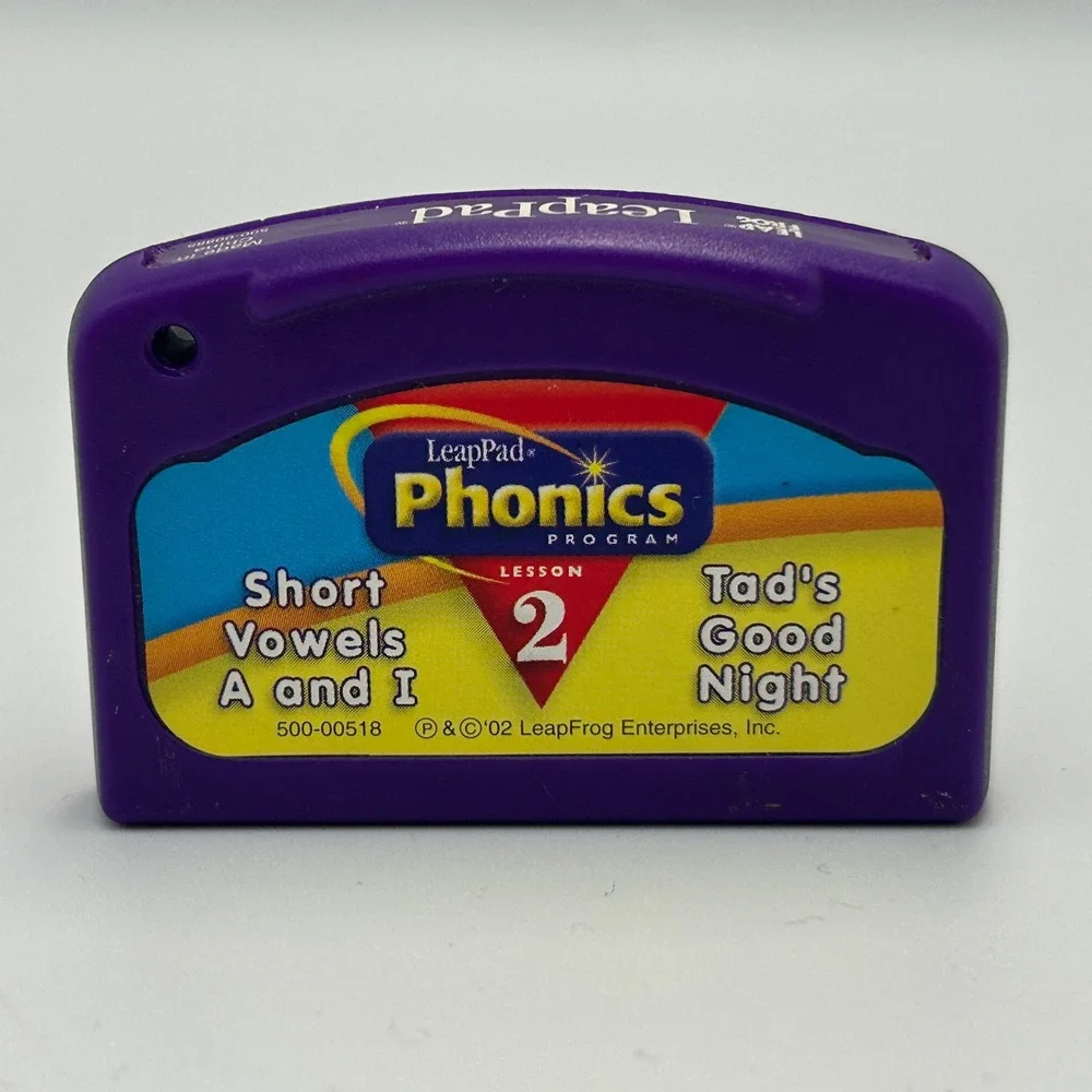 LeapFrog LeapPad Phonics Lesson 2 Tad's Good Night Book & 2 Cartridges Set